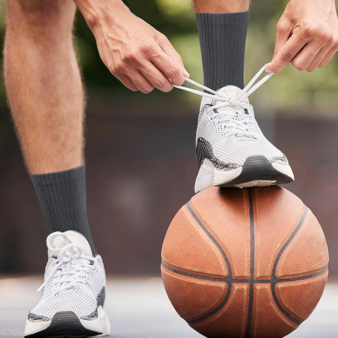 Men's Walking Sports Socks 5 Pairs - Grey