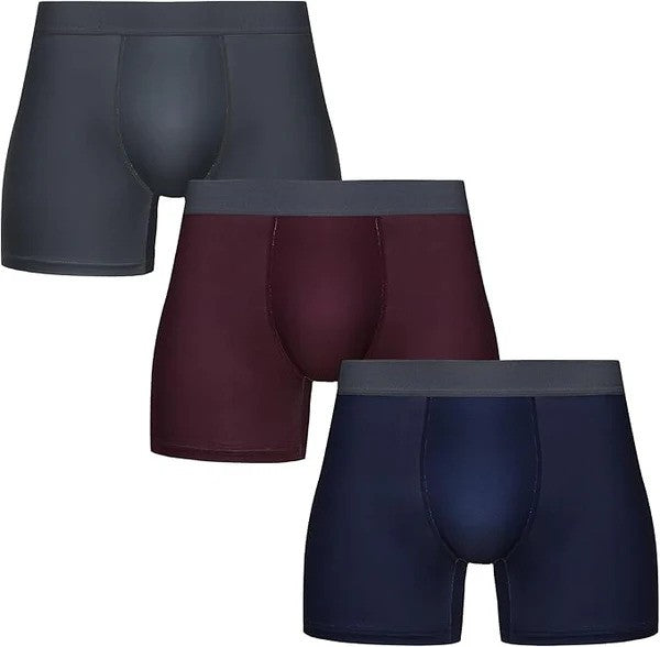 Men’s Microfibre Boxer Shorts - 3 Pairs